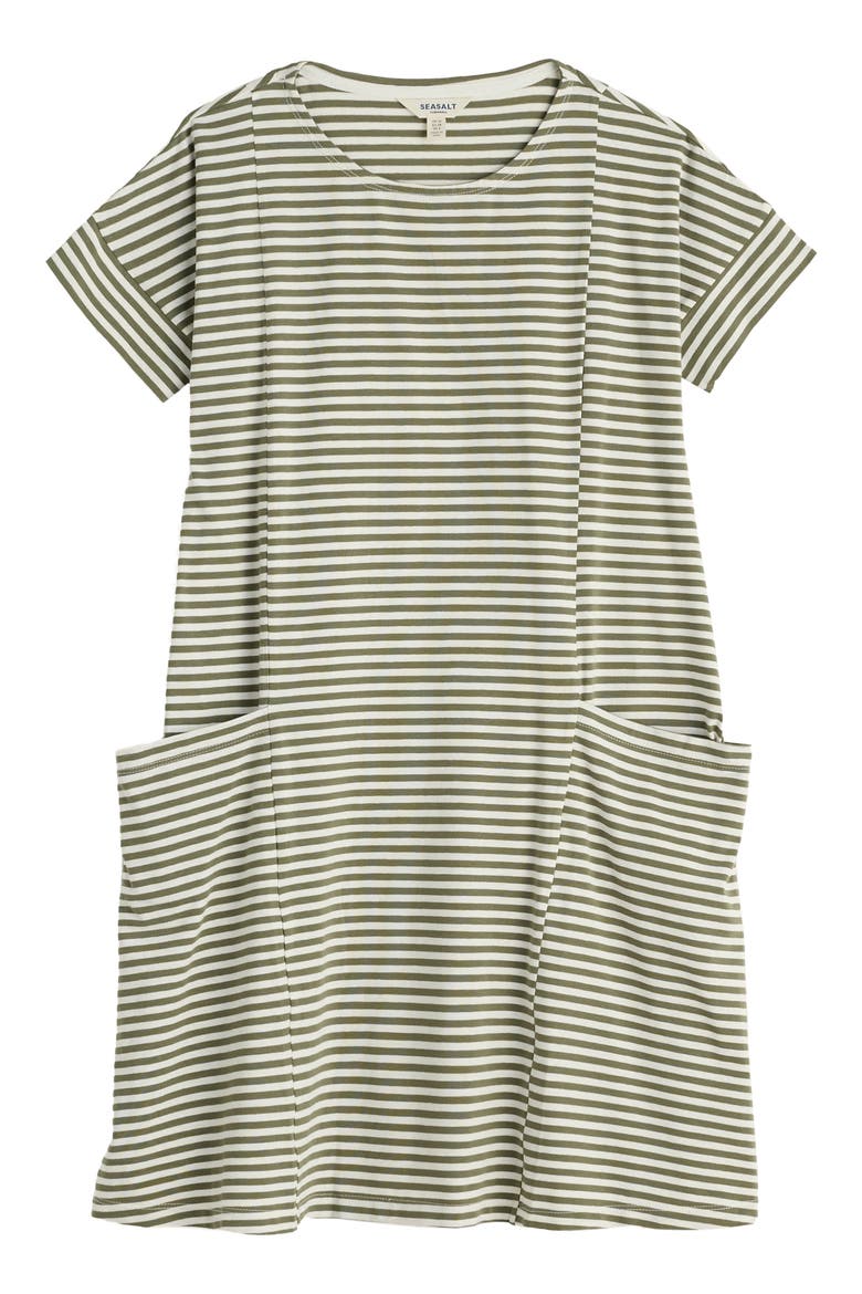 Mill Pool Stripe Organic Cotton Swing Dress, Alternate, color, PELLITRAS CYPRESS