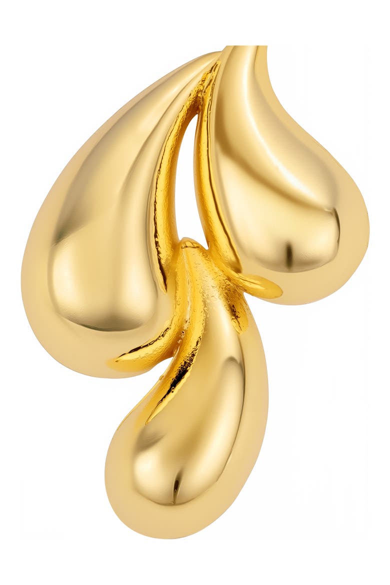 Modern Muse Triple Tear Drop Earrings, Alternate, color, GOLD