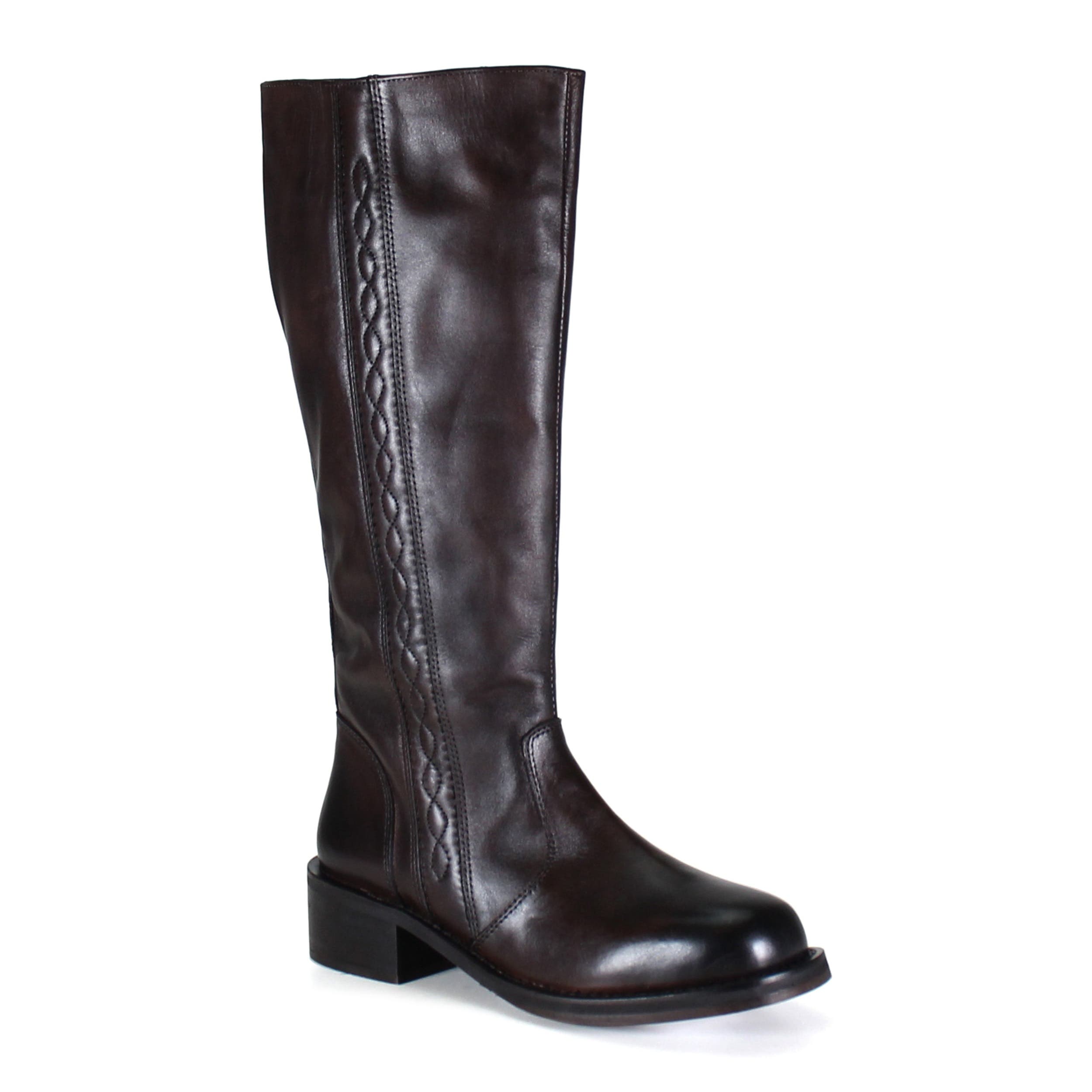 Diba True FO LIAGE Leather Tall Riding Boot, Main, color, Chocolate