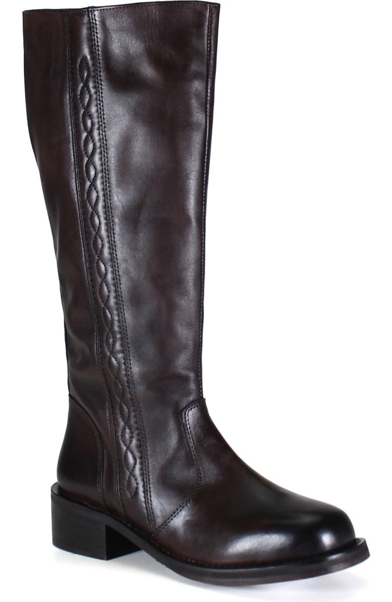 Diba True FO LIAGE Leather Tall Riding Boot, Main, color, Chocolate