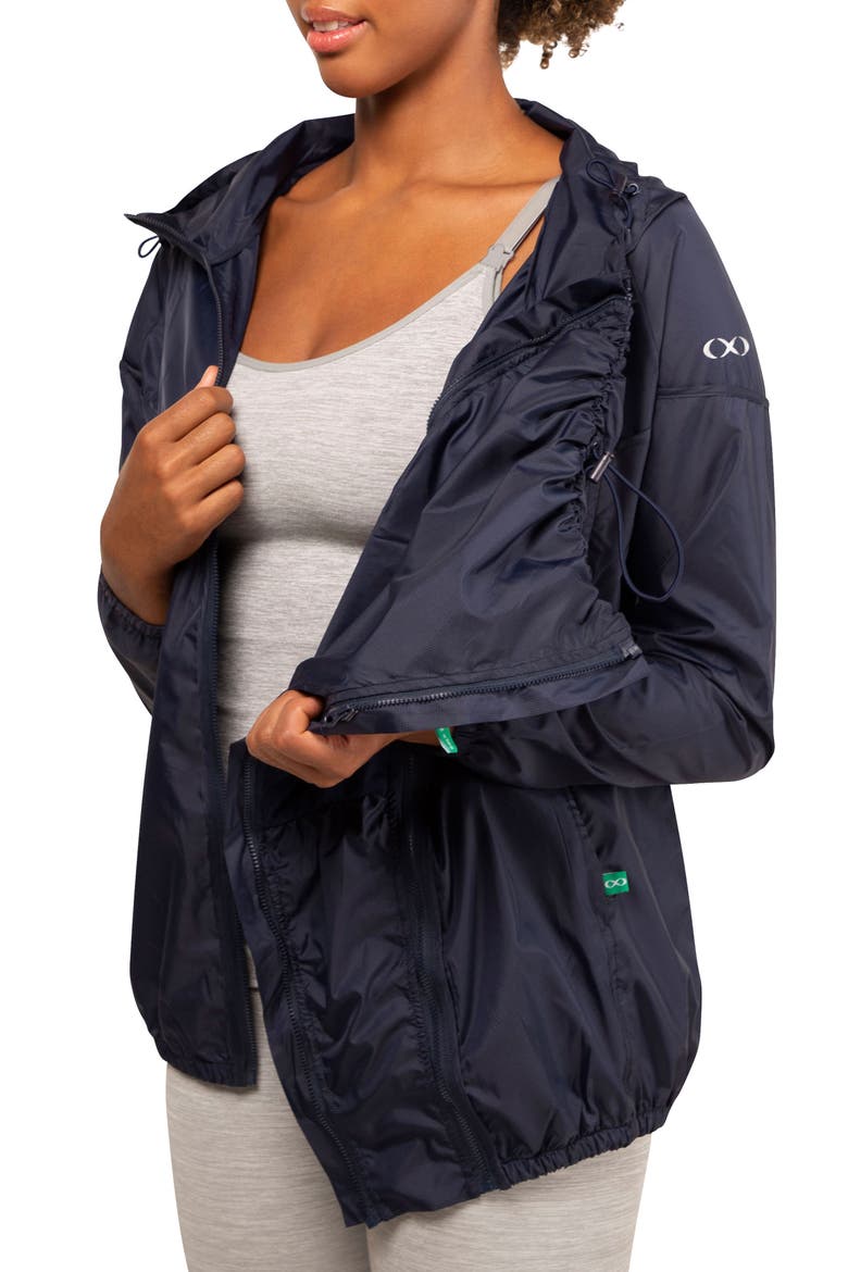 Waterproof 3-in-1 Maternity Windbreaker, Alternate, color, NAVY