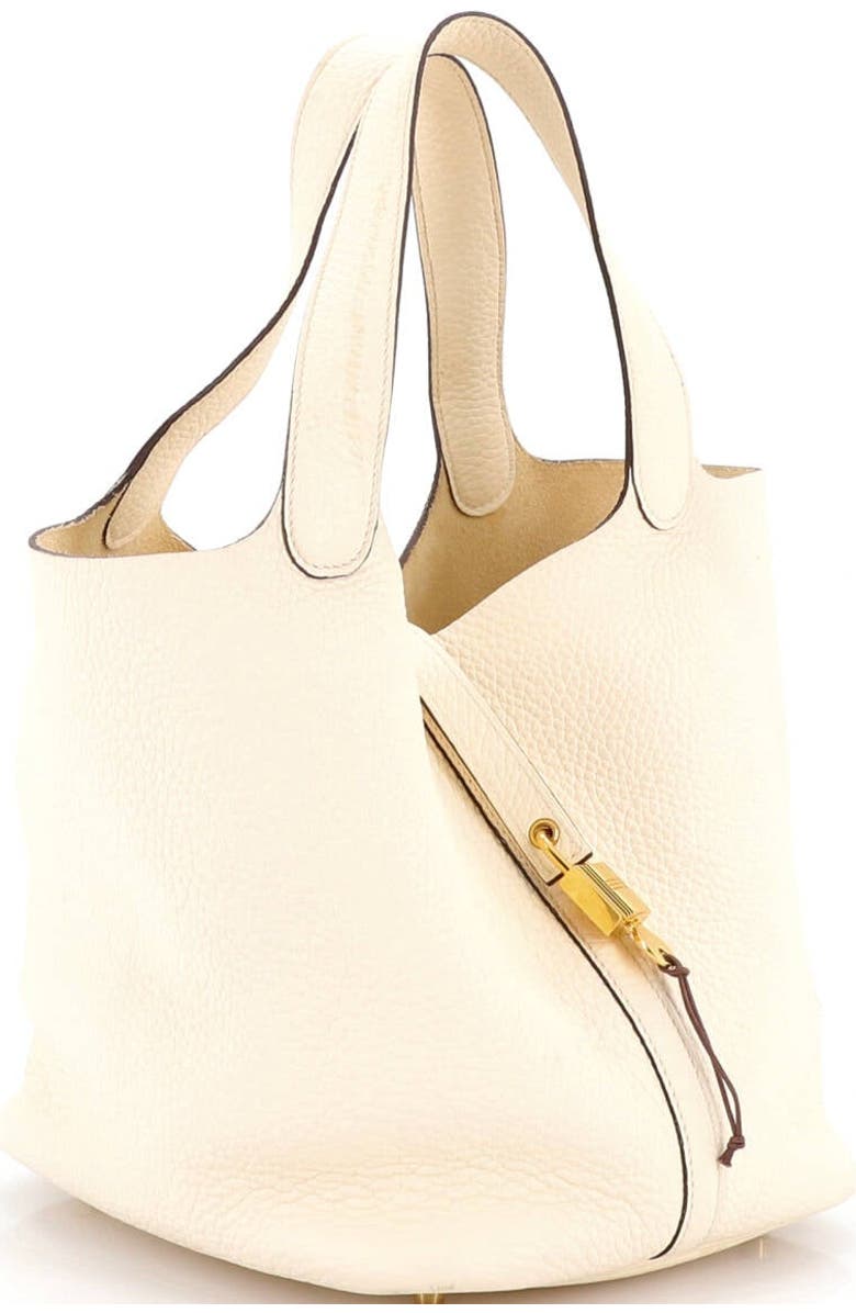 Pre-Owned Hermes Picotin Lock Bag Clemence MM, Alternate, color, Nata