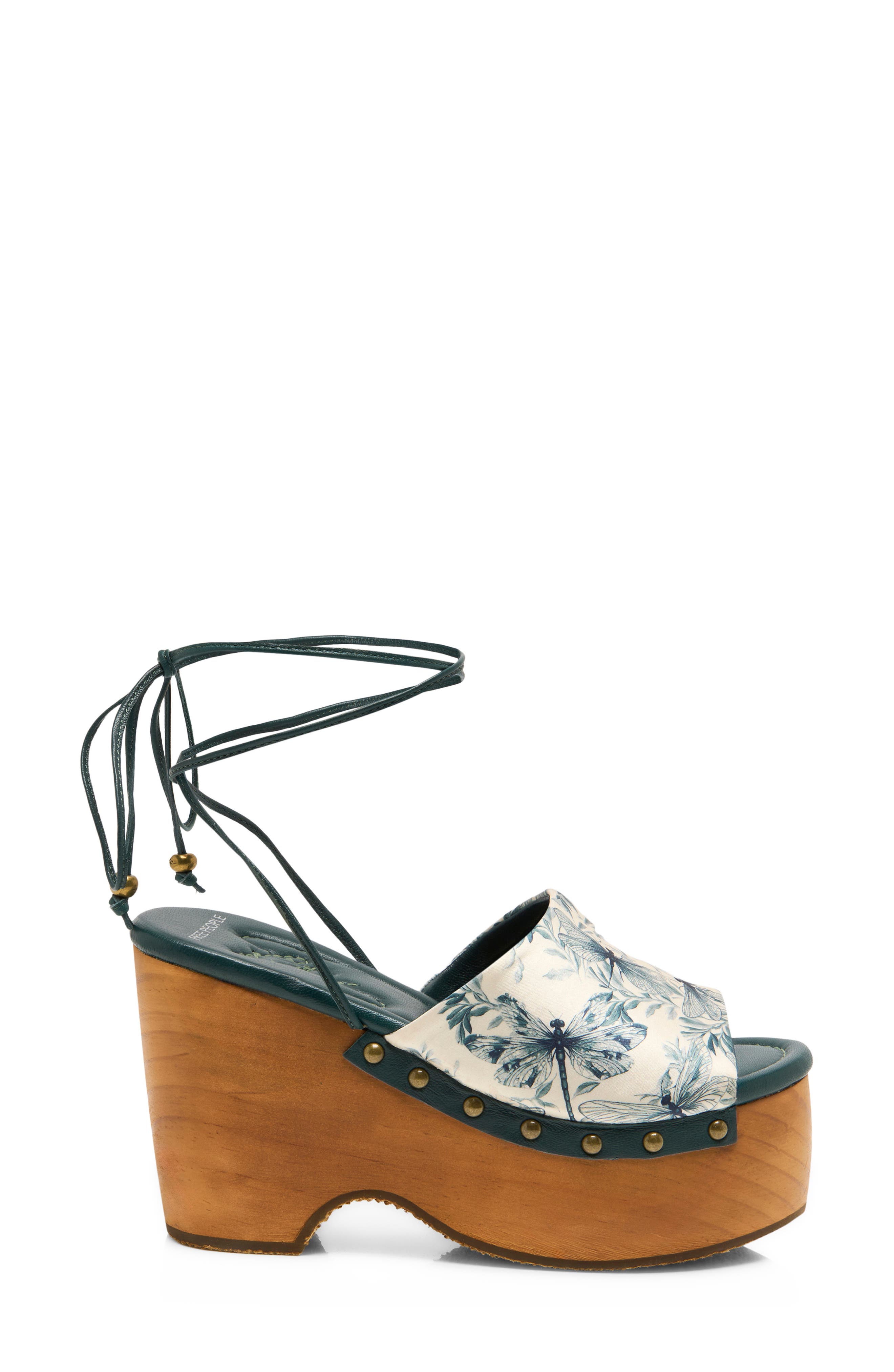 Front Row Wraparound Ankle Strap Platform Sandal, Alternate, color, DRAGONFLY BANDANA