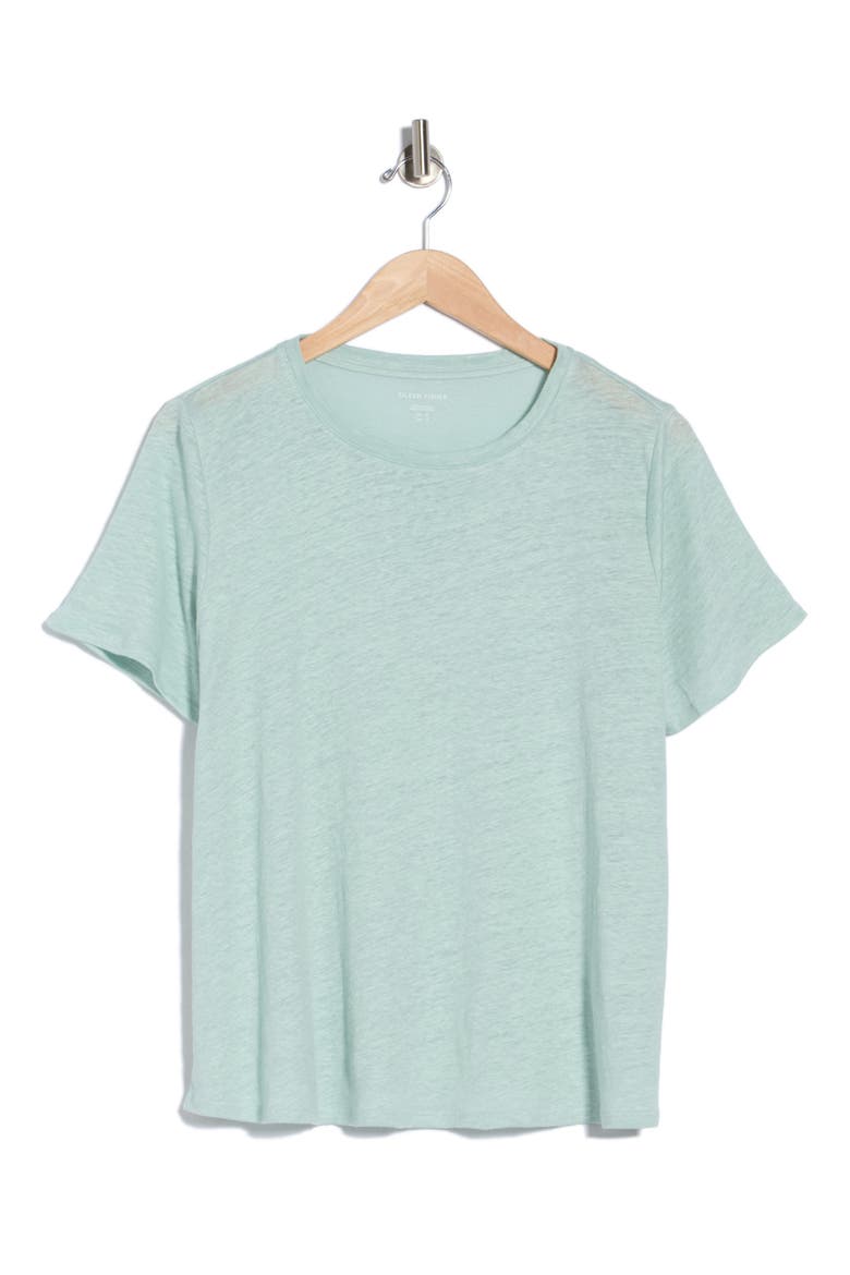 Organic Linen Crewneck T-Shirt, Alternate, color, ABSTH