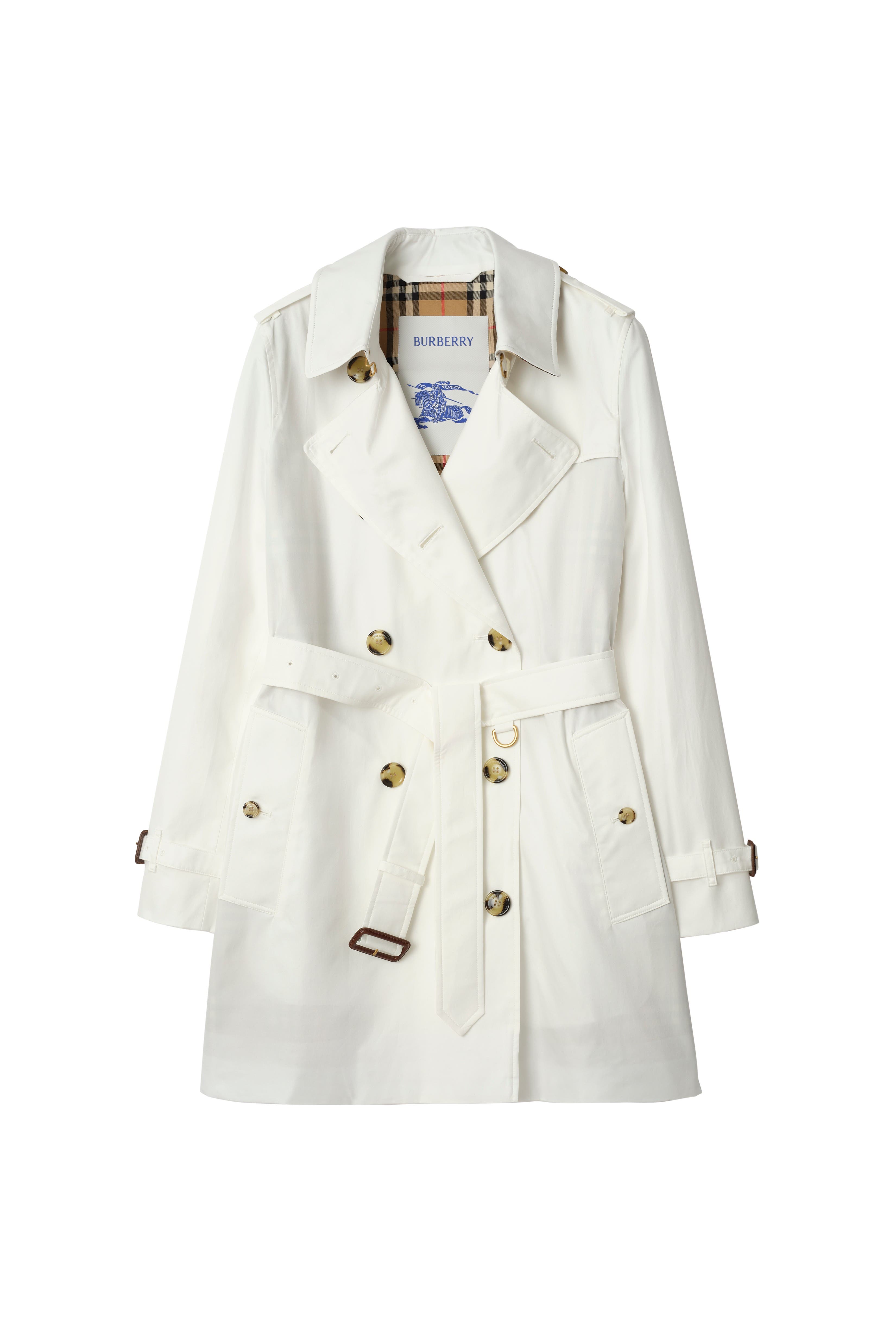 Short Tropical Gabardine Kensington Trench Coat - image 2