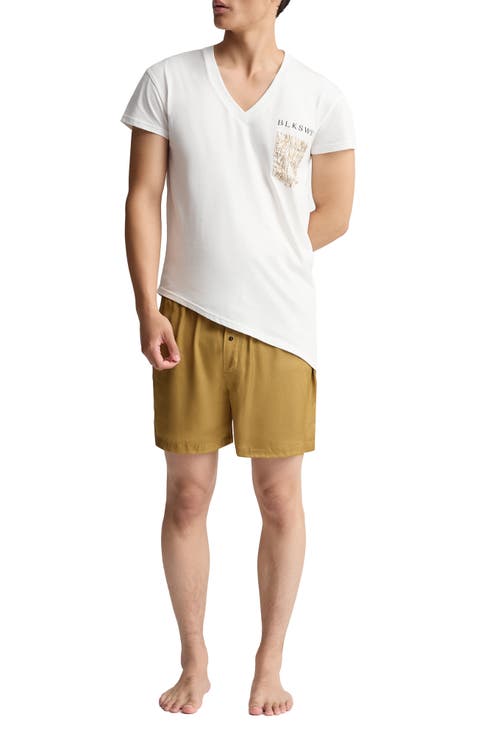 Feathers Bronze Unisex Short Pajamas Set