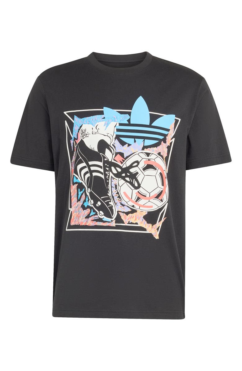 adidas Anime Soccer Cotton Graphic T-Shirt, Alternate, color, Black/ /