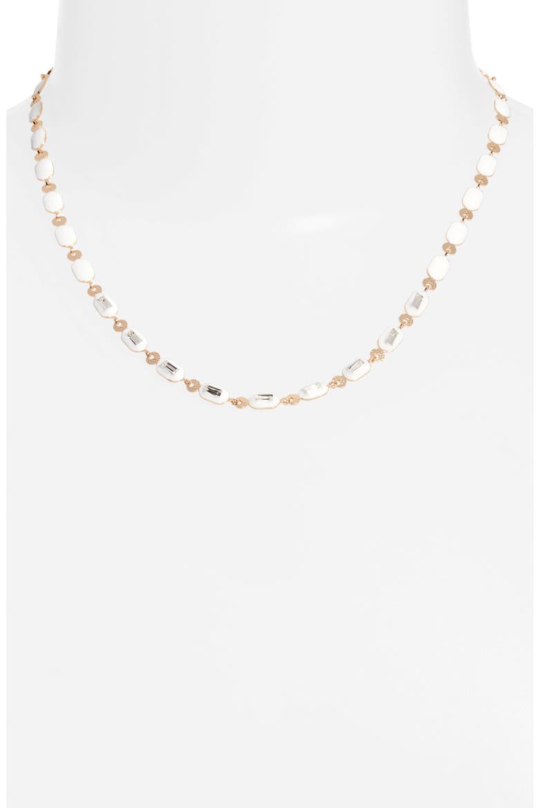 Crystal Accent Resin Necklace, Alternate, color, CLEAR- WHITE- GOLD