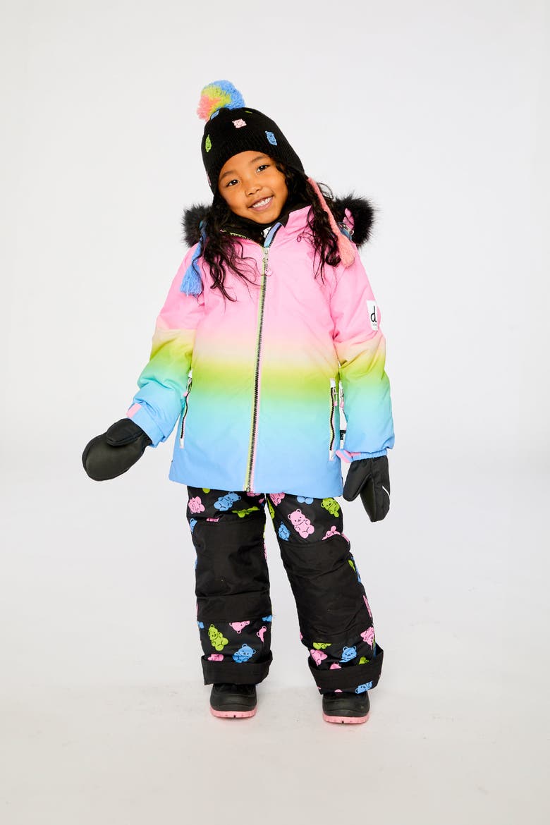 Play Gradient Jacket & Gummy Bear Pants Two Piece Snowsuit, Alternate, color, Multicolor Gradient