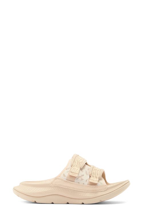 Hoka Gender Inclusive Ora Luxe Slide Sandal In Shifting Sand/dune