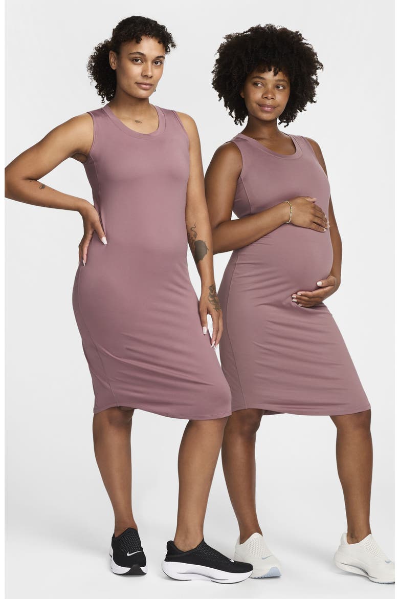 Dri-FIT Sleeveless Knit Maternity Dress, Alternate, color, SMOKEY MAUVE