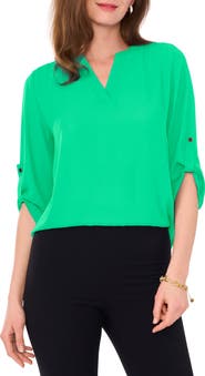 Chaus Split Neck Blouse
