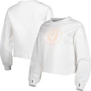 LUSSO Women's Lusso White Phoenix Suns Lola Ball and Chain Pullover Sweatshirt