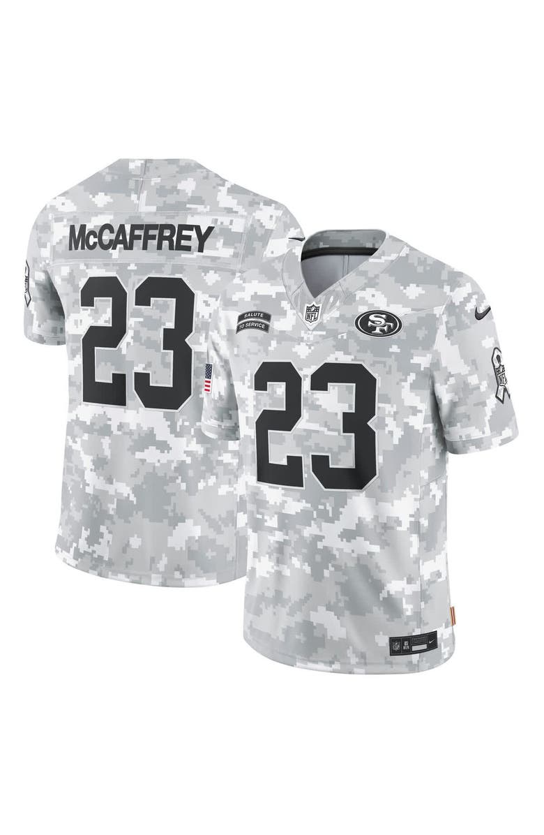 Nike Men's Nike Christian McCaffrey Arctic Camo San Francisco 49ers 2024 Salute to Service Limited Jersey, Alternate, color, 
