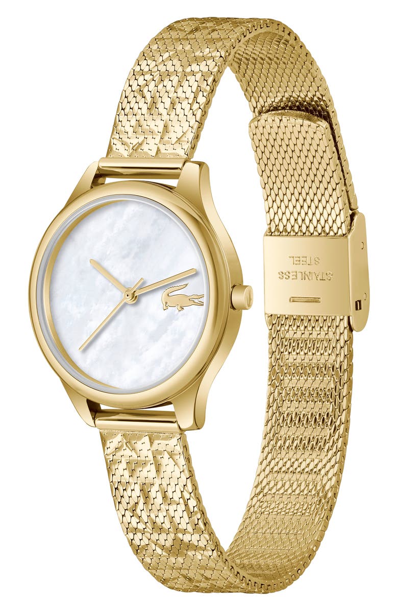 Lacoste Mini Crocodelle Mesh Strap Watch, 28mm, Alternate, color, 