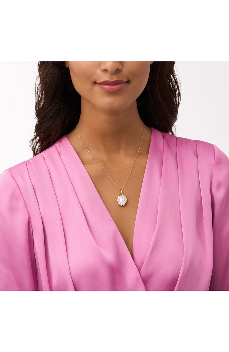 Fossil x Barbie<sup>®</sup> Locket Necklace, Alternate, color, 