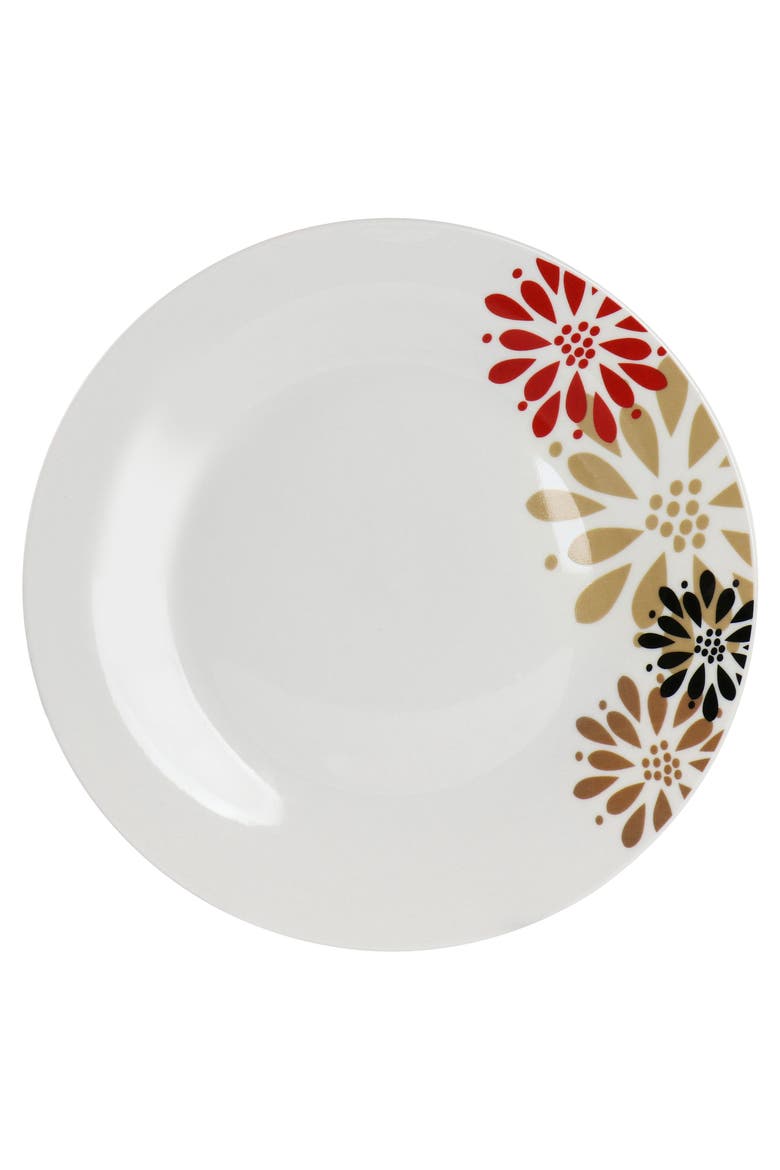 Blossom Ceramic 12 Piece Dinnerware Combo Set, Alternate, color, White
