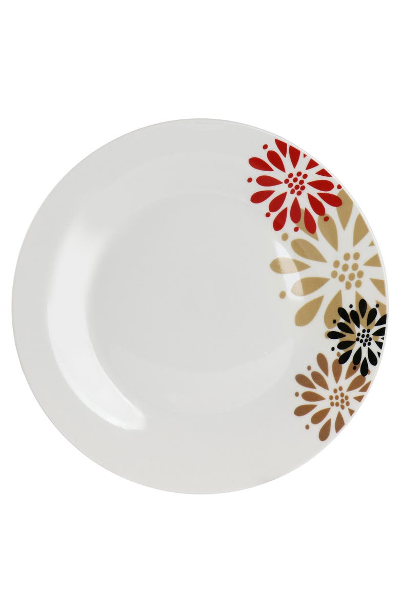 Gibson Everyday Everyday Osaka Blossom Fine Ceramic 12 Piece Dinnerware Combo Set, Alternate, color, White