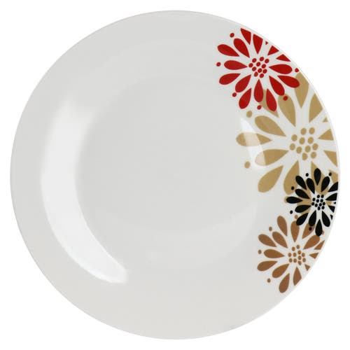 Gibson Everyday Everyday Osaka Blossom Fine Ceramic 12 Piece Dinnerware Combo Set In White
