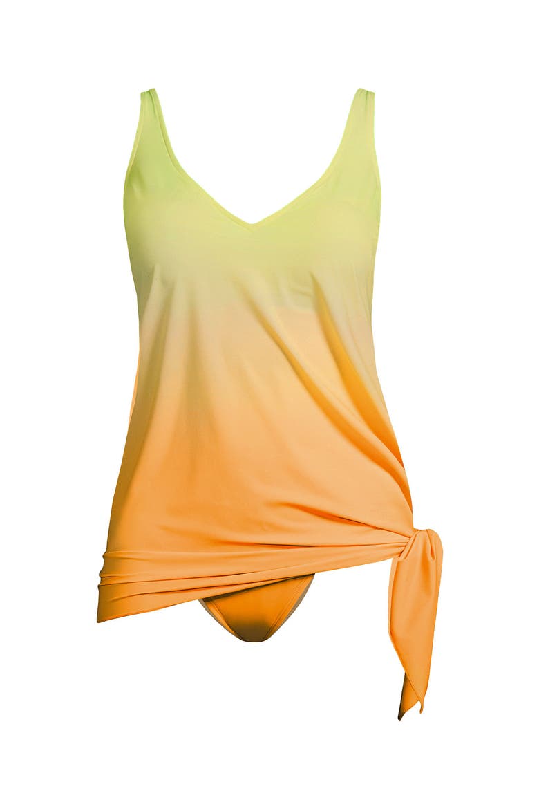Slender Suit Fauxkini One Piece Swimsuit, Alternate, color, Icy Mint/Orange Ombre