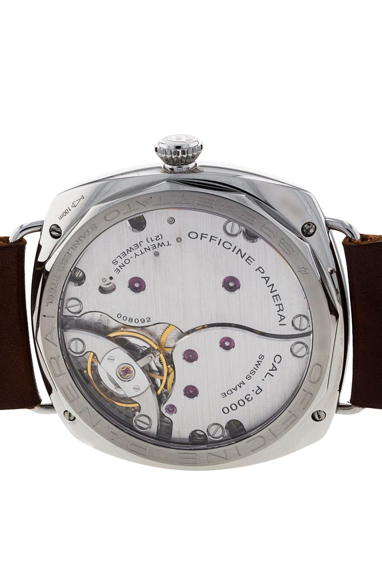 Watchfinder & Co. Panerai Preowned 2014 Radiomir California PAM00448 Leather Strap Watch, 47mm, Alternate, color, Black