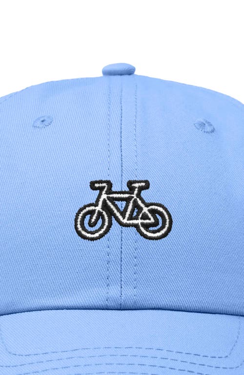 Dalix Bike Embroidered Cycling Cap In Light Blue