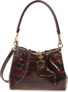 Etro Small Vela Blossom Striped Leather Shoulder Bag