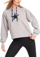 DKNY SPORT Women's DKNY Sport Heather Gray Dallas Cowboys Debbie Dolman Raglan Pullover Hoodie