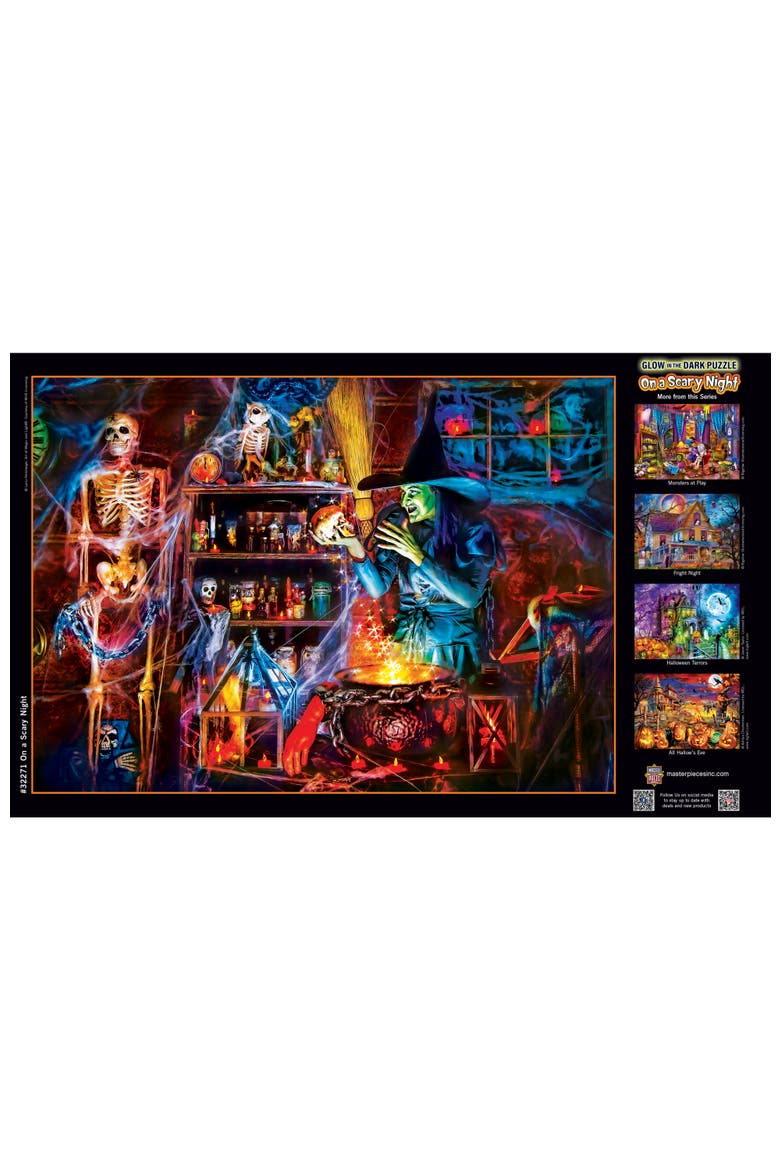 On a Scary Night 500 Piece Glow Puzzle, Alternate, color, Multicolor