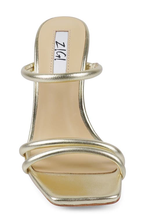 Zigi Strappy Stiletto Sandal In Gold