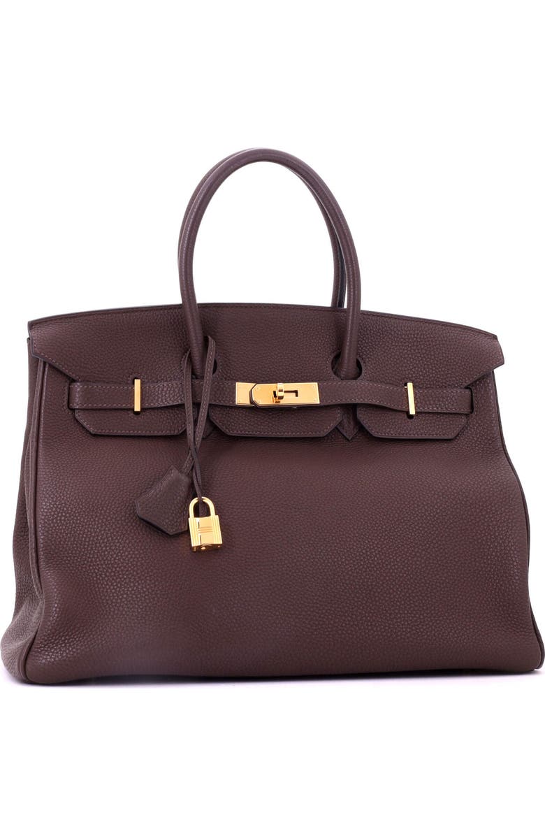 Pre-Owned Hermes Birkin Handbag Brown Togo with Gold Hardware 35, Alternate, color, Chocolat