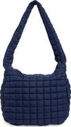 URBAN EXPRESSIONS HANDBAGS Square Quilt Nylon Hobo Bag