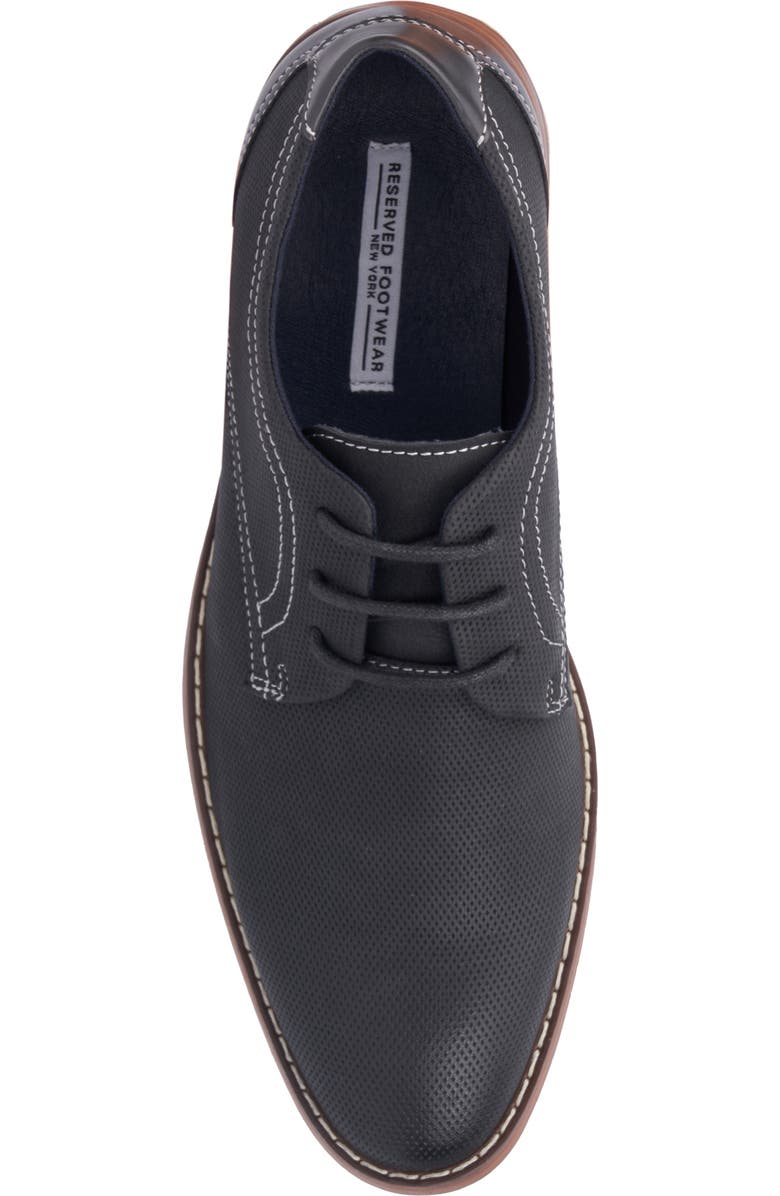 RESERVE FOOTWEAR Textured Plain Toe Derby, Alternate, color, Black