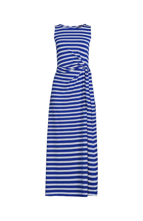 LANDS' END LANDS' END COTTON MODAL SLEEVELESS TIE WAIST MAXI DRESS