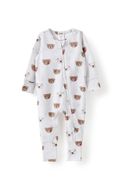 Cotton On Kids The Billie Long Sleeve Zip Romper In Neutral