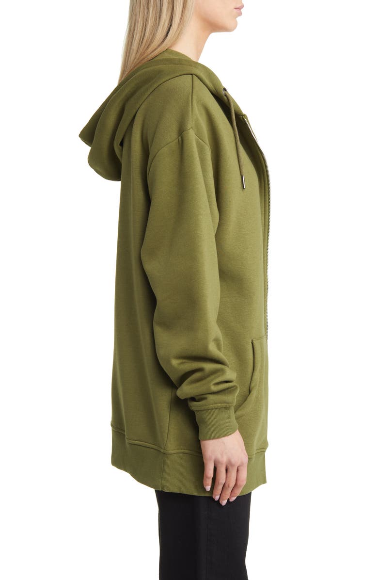 ASOS DESIGN Oversize Zip Hoodie, Alternate, color,