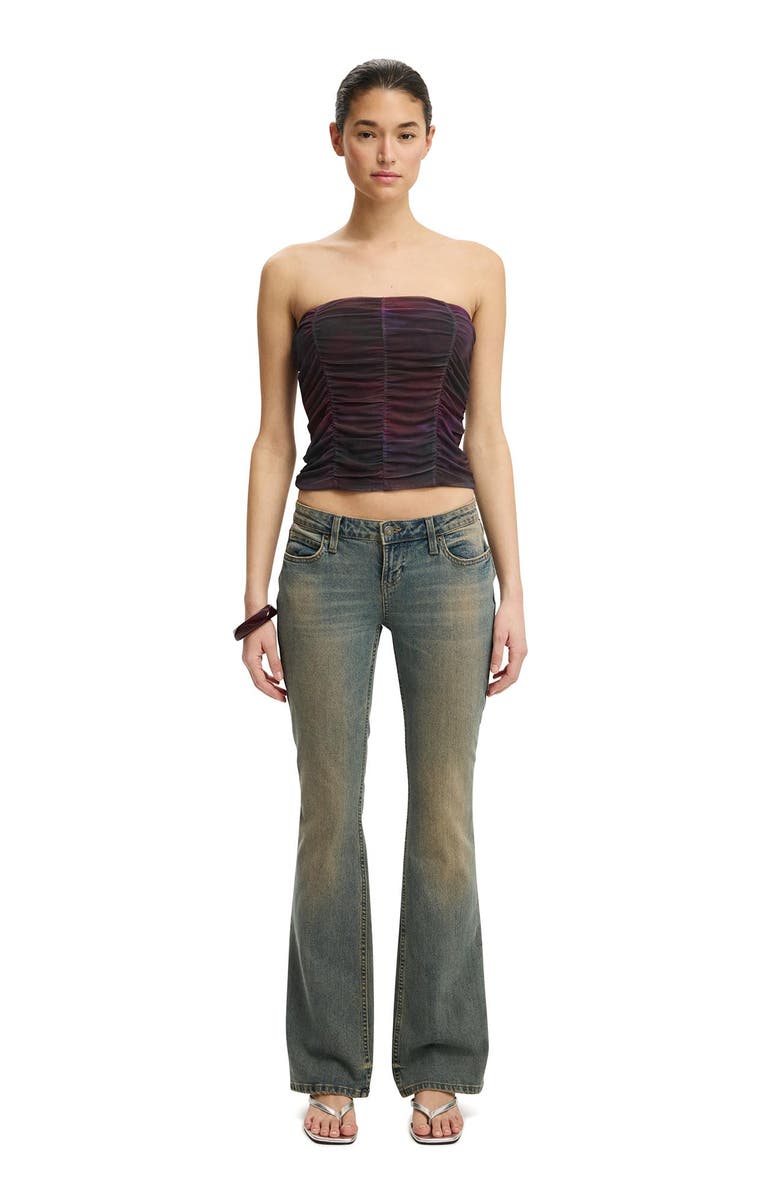 Cotton On Women's Cara Corset Bandeau, Alternate, color, Mira Berry Blurred