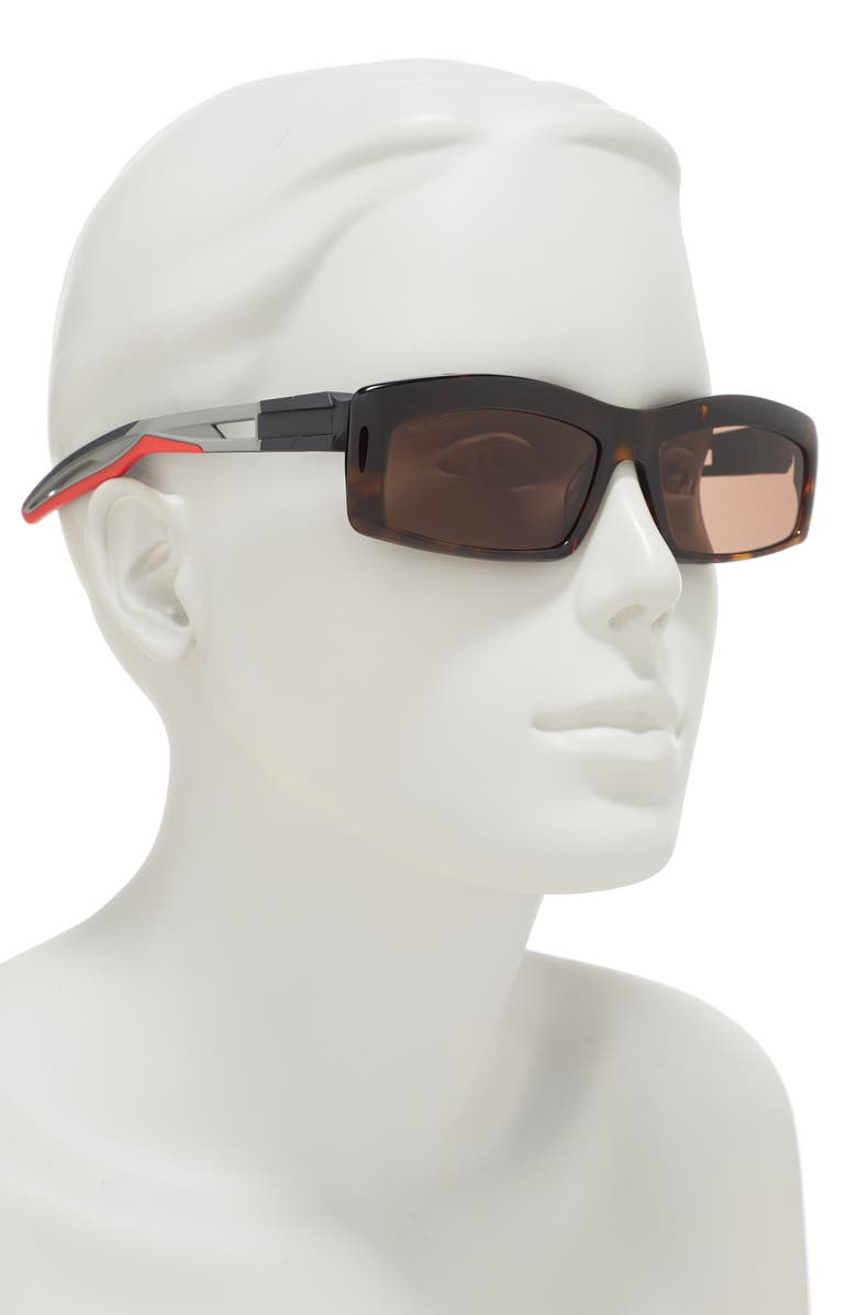 Balenciaga 57mm Rectangle Sunglasses, Alternate, color,