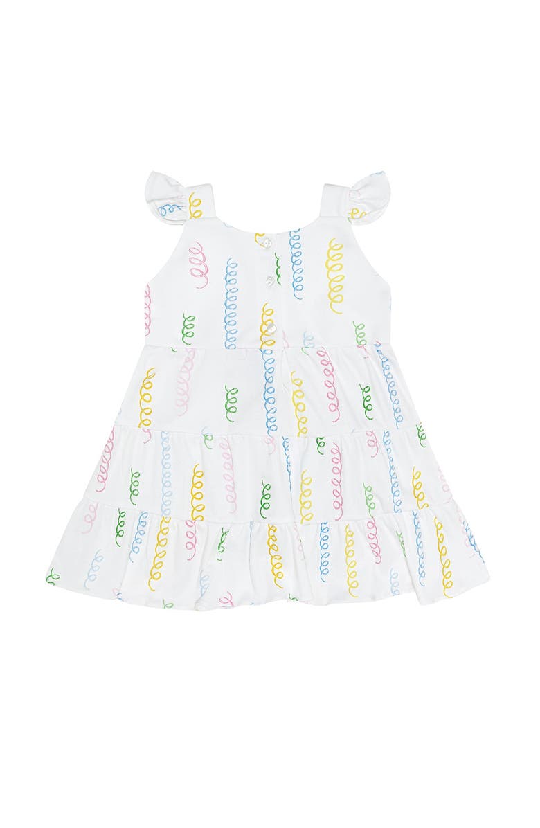 Nellapima Spirals Print Ruffle Dress - Toddler, Alternate, color, White Multi