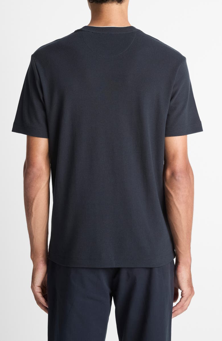 Vince Double Neckline Pima Cotton T-Shirt, Alternate, color, Coastal/Blanco