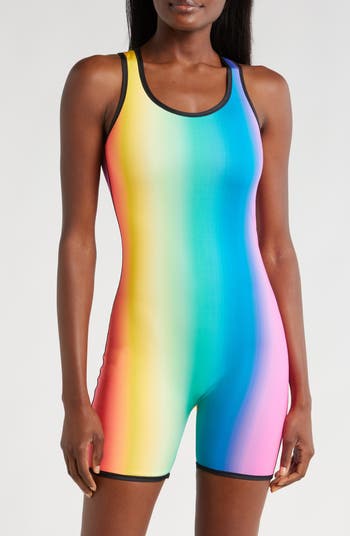 TomboyX 6-Inch Reversible One-Piece Rashguard Swimsuit