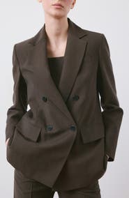 MANGO Straight Fit Suit Blazer