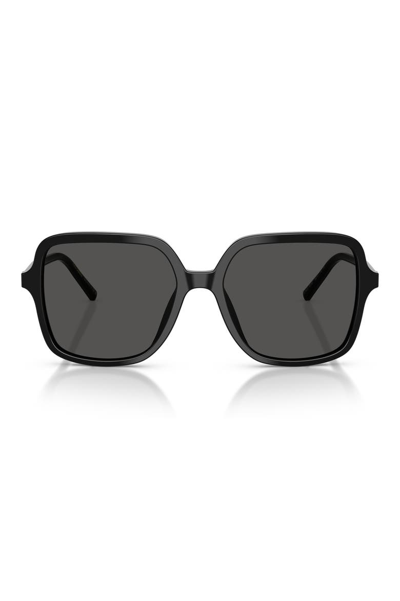 55mm Square Sunglasses, Main, color, BLACK / DARK GREY