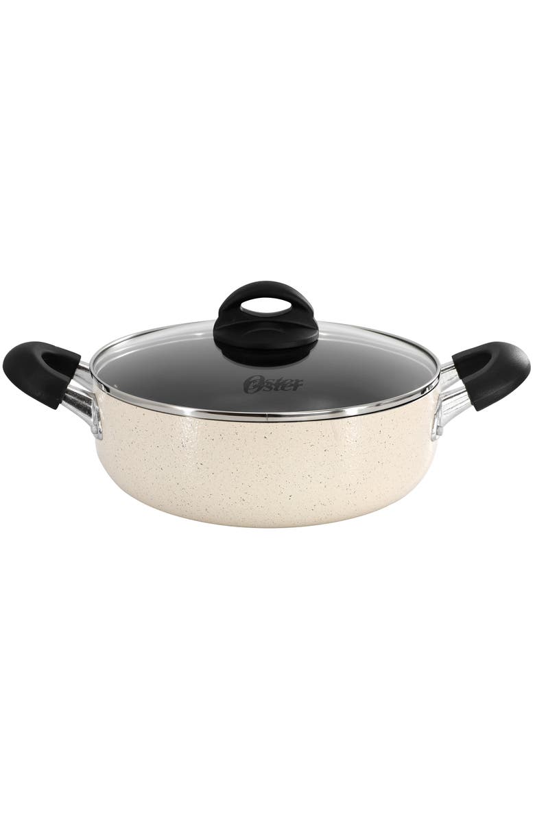 OSTER Clairborne 3.6 Quart Nonstick Aluminum Caldero with Lid, Main, color, Black