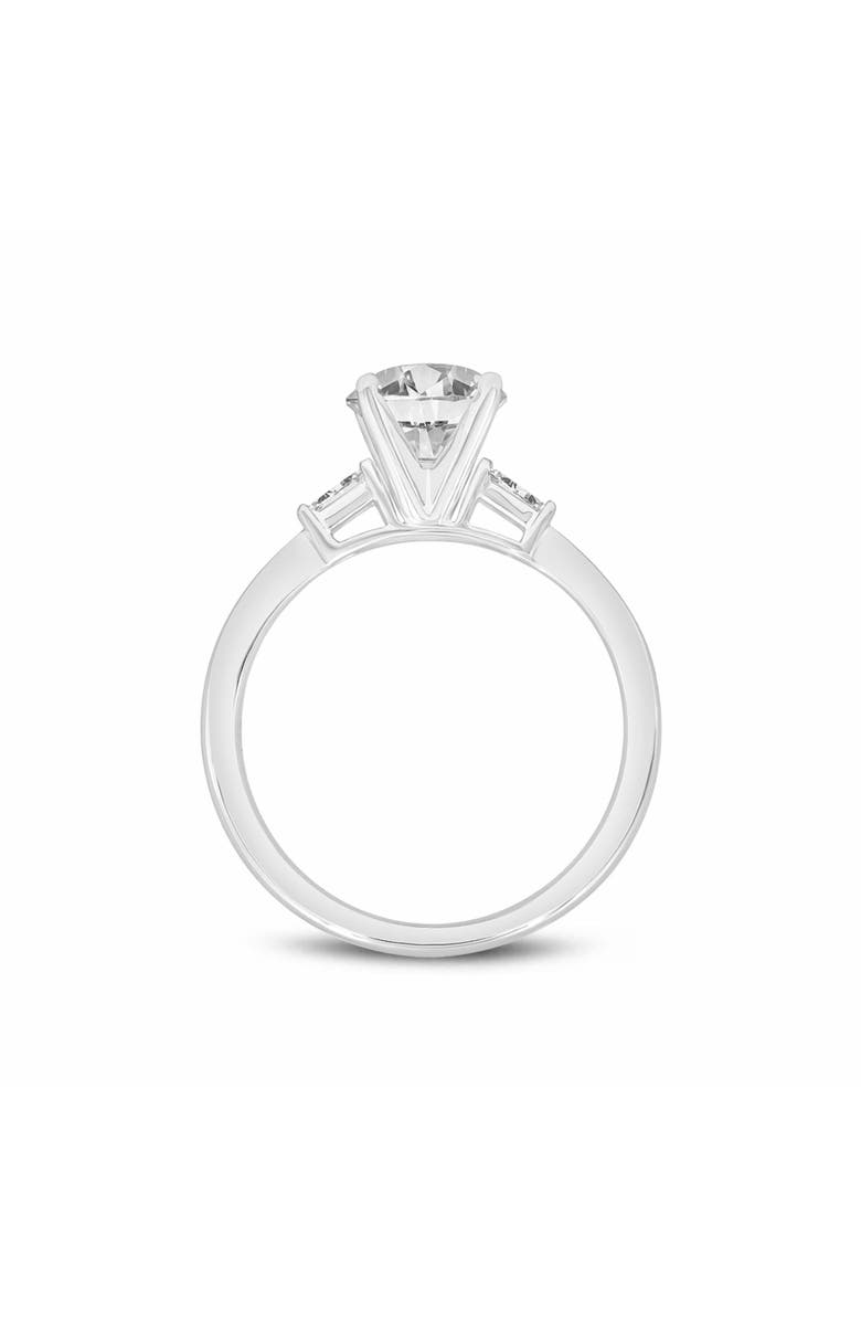 LuvMyJewelry Liora 14K White Gold Round Cut Lab Grown Diamond 3 Stone Engagement Ring - 1.6 ctw, Alternate, color, 14K White Gold