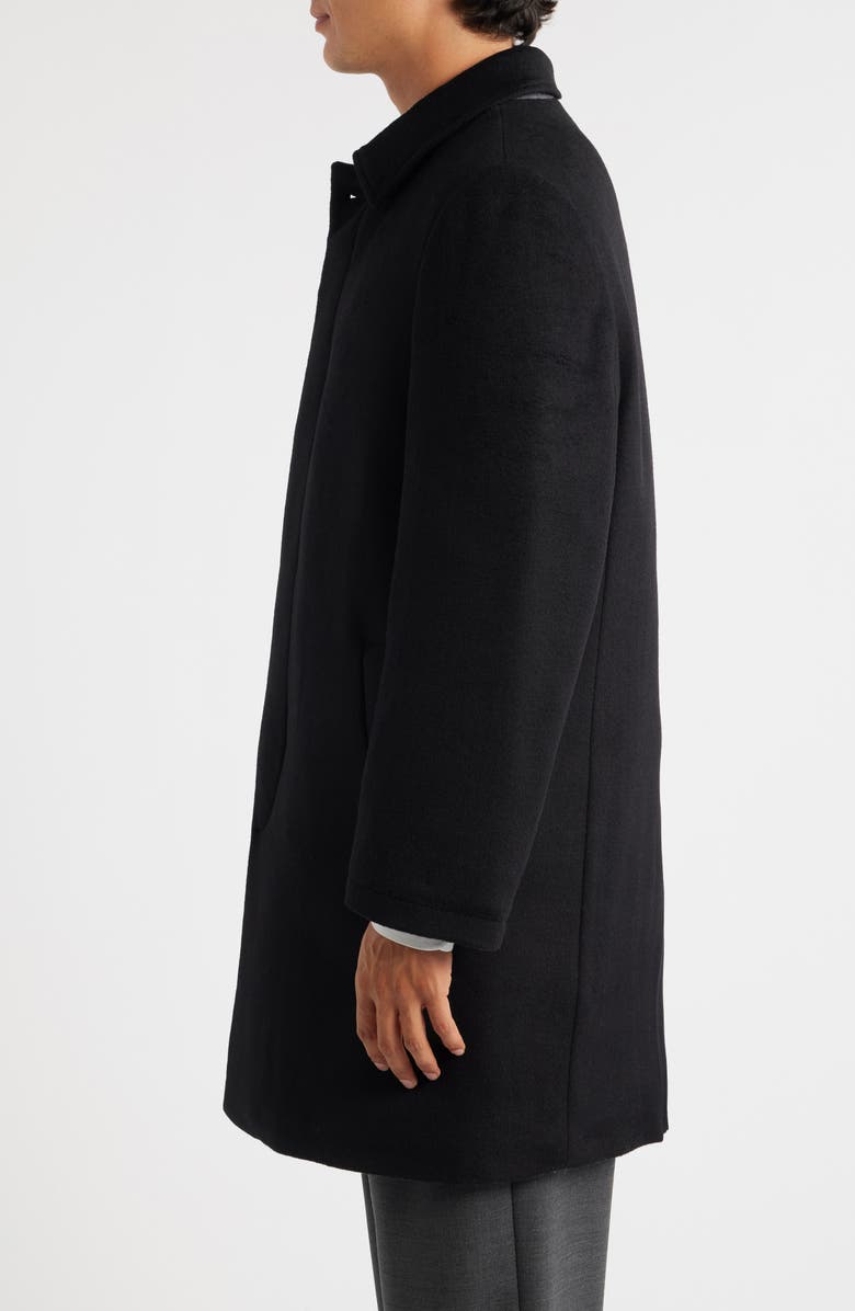 Hart Schaffner Marx Melville Wool Blend Longline Coat, Alternate, color, Black
