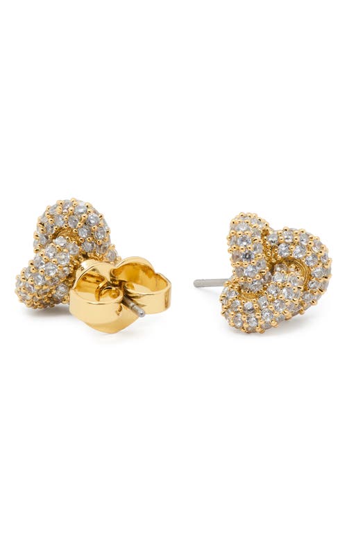 Kate Spade New York Cubic Zirconia Pave Love Knot Stud Earrings