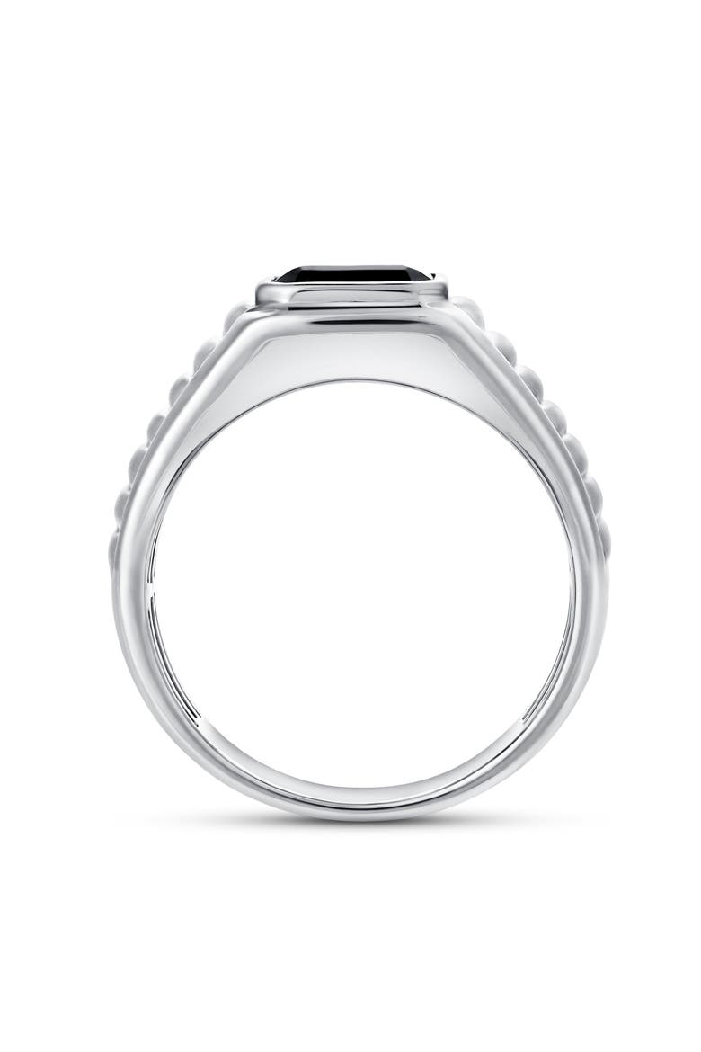 Kuro 2.55CT Bezel Black Spinel Ring 925 Silver, Alternate, color, Sterling Silver