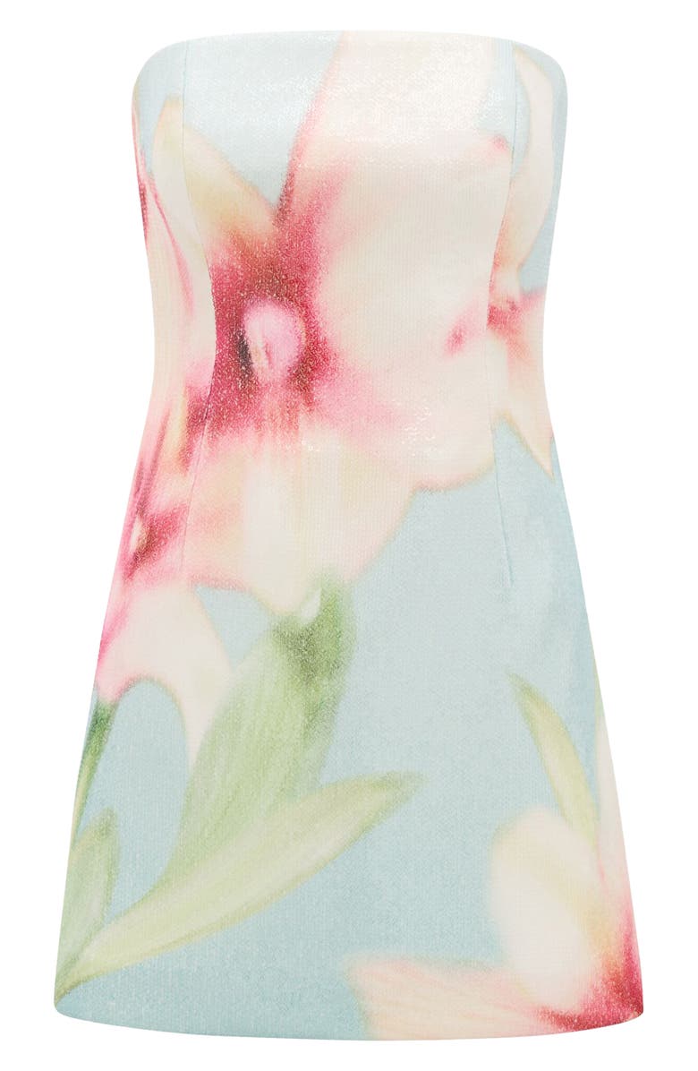 Ever New Ria Floral Sequin Strapless Minidress, Alternate, color, Capella Floral