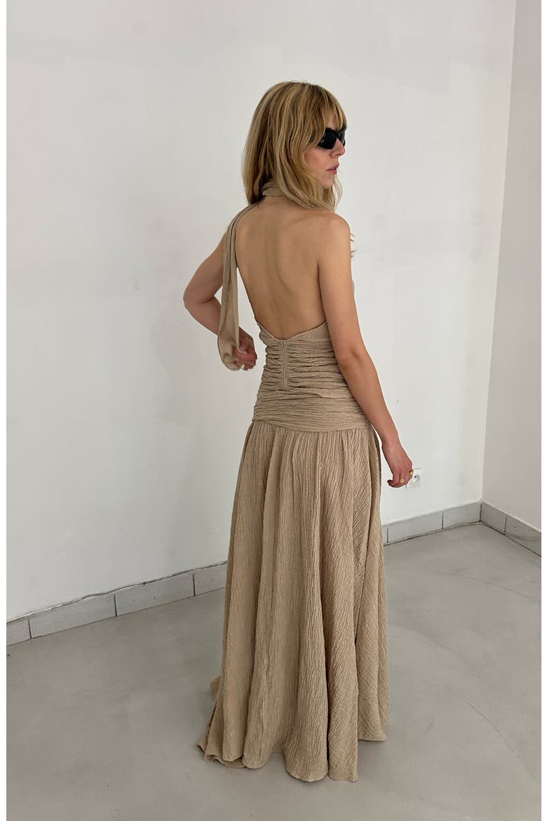 Sahara Asymmetric Maxi Skirt, Alternate, color, Sand